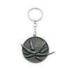 Vintage Wolf Head Keychain Game Geralt Of Rivia Medallion Wolf Metal Pendant Keyring For Men Car Accessories Gifts