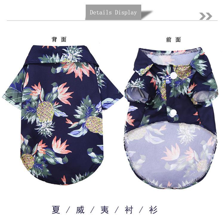 Hunde-T-Shirts im hawaiianischen Strand-Stil, dünne, atmungsaktive Sommer-Hundekleidung für kleine Hunde, Welpen, Haustier, Katze, Weste, Chihuahua, Yorkies, Pudel