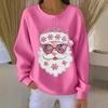 Christmas 3D Print Pullover Hoodie Womens Streetwear Loose Fit