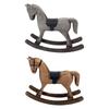 Rocking Horse Figurine Decorative Statue Wooden Collectible Retro Desktop