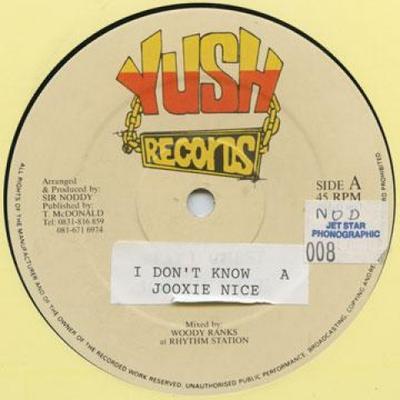 12inch Record JOOXIE NICE / FREDDIE KRUGA, DAVID  - I Don't Know / Remind Me; Version NOD008 Yush Records 1994 UK Reggae, Ska & Dub