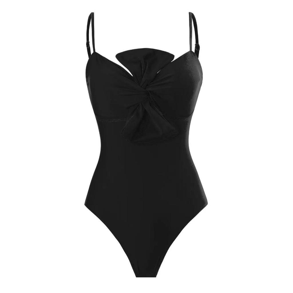 2025 European & American Sexy One-Piece Skirted Swimsuit for Resort Beachwear