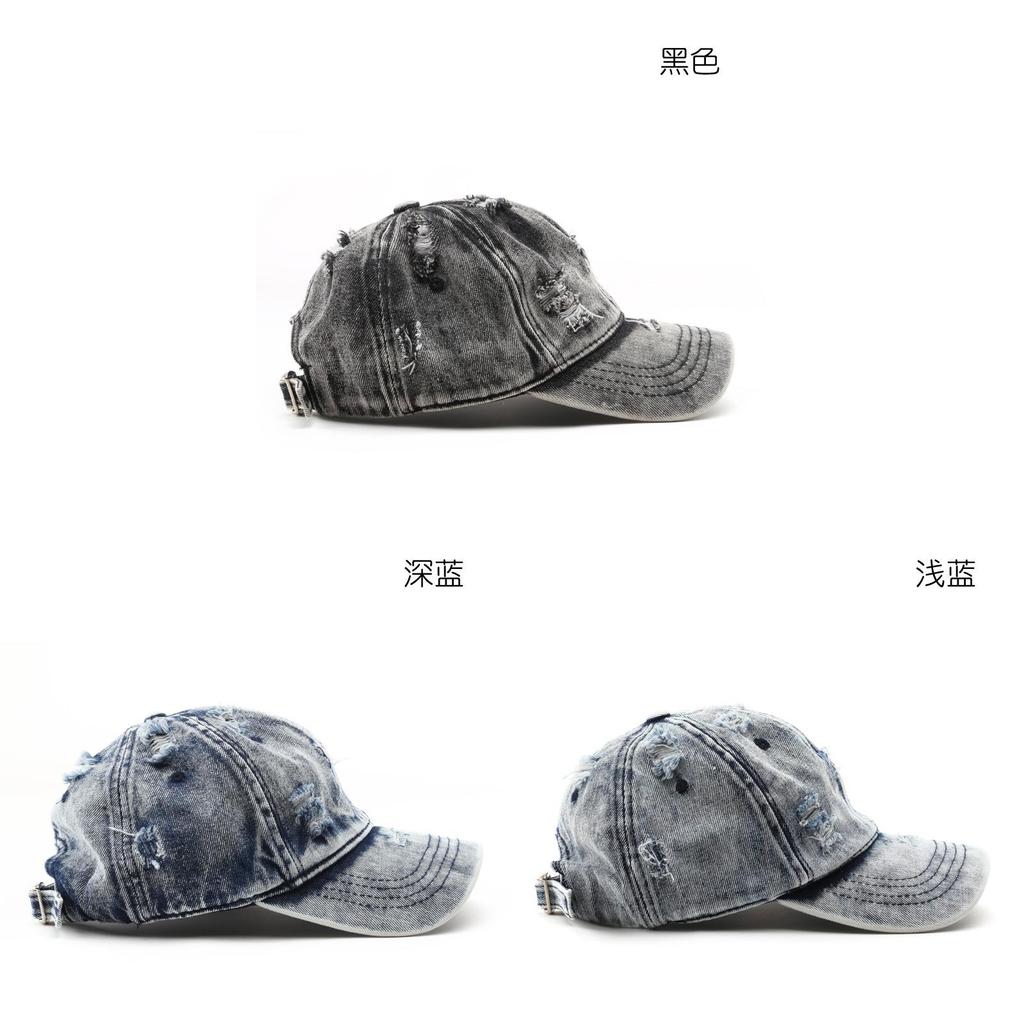 Cotton Denim Baseball Cap With Curved Brim Waterproof Breathable Sun Hat For Outdoor Activities