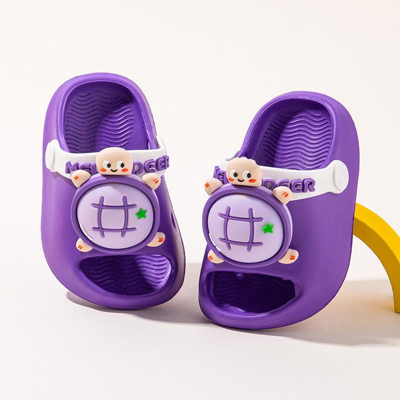 Boy s Cartoon Slippers, Girl s Anti-slip Indoor Soft-soled Shoes 140 фиолетовый