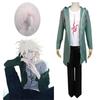 Komaeda Nagito Hochwertiges Cosplay Kostüm Mantel Jacke T-Shirt Hose Perücken Set