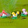 Delicate Mushroom Statue Cartoon Resin Ornamental ARI