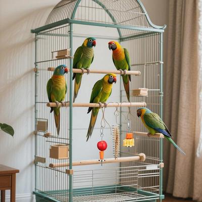 Bird Toys For Parrots Conure Toys Fruit Feeder Bird Supplies 3 Pieces Stainless Steel Cage Accessories Foraging Pet Supplies