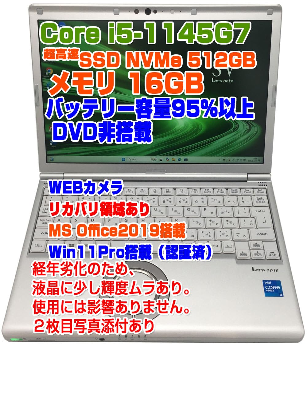 

Note i5 11th Generation 1145G7 16GB 512GB FHD Display Windows 11 Battery Capacity Over MS Office 2019 512GB NVMe SSD Let s CF-SV1 Laptop, - Processor,