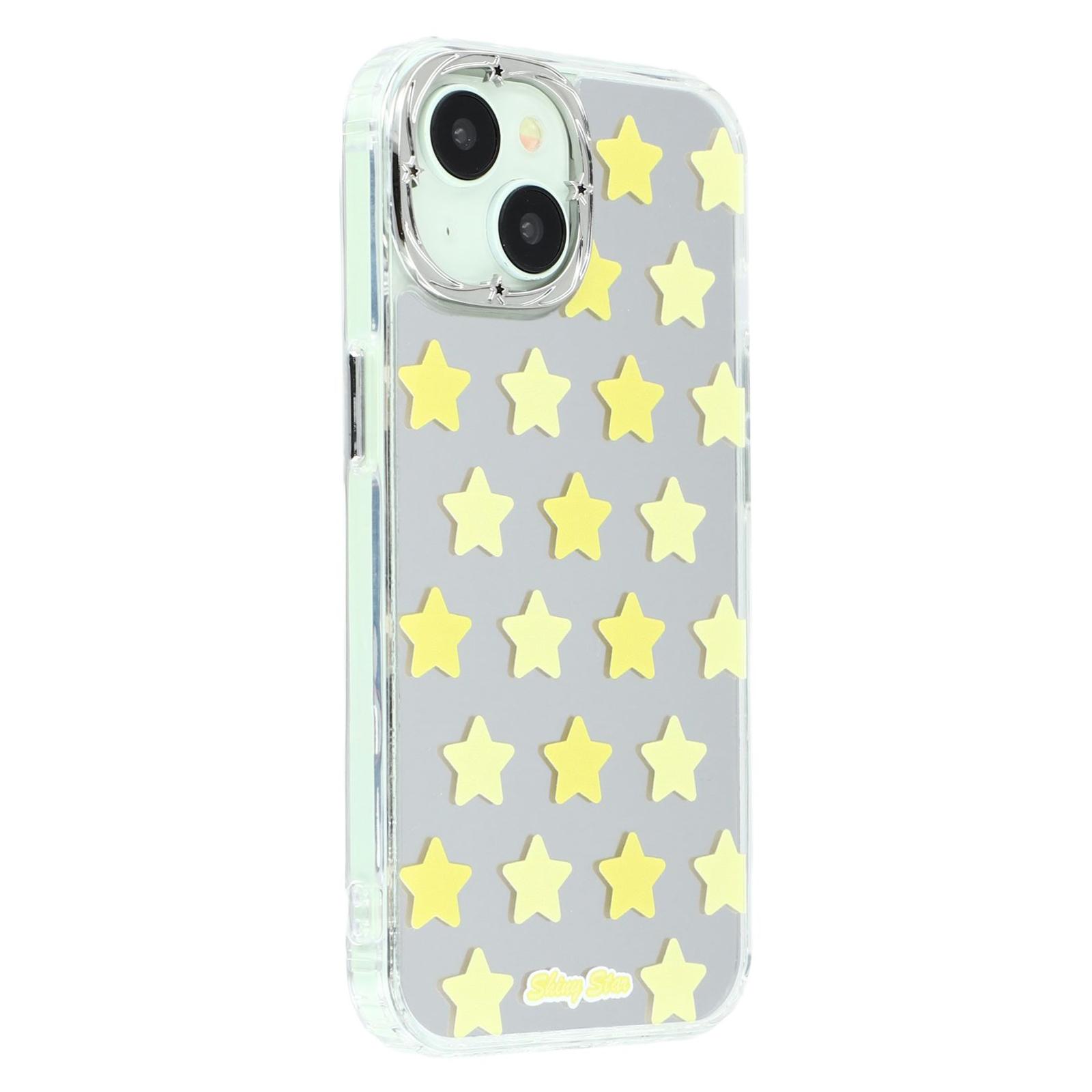 

For iPhone 15 Case Star Mirror Series TPU+Acrylic Phone Back Cover As Shown A