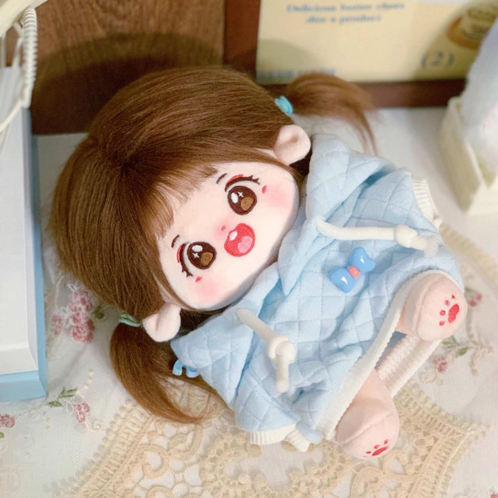 

DIY 20 см хлопковое кукольное платье, милая плюшевая игрушечная одежда, хлопковая кукольная одежда, детский подарок