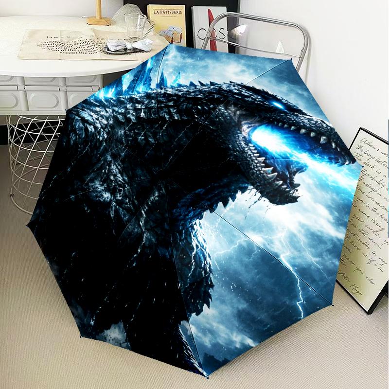 Giant Monster Rampage Umbrella Folding umbrella, automatic umbrella 8-Frame for Travel, camping Use Gift for Halloween Christmas