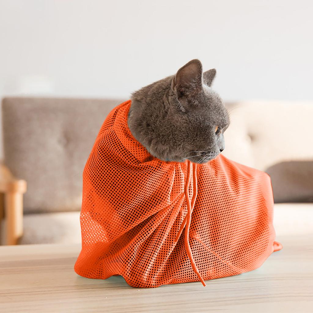 Multifunctional Cat Bath Bag  Breathable Bath Bag Anti-bite Anti-scratch Cat Restraint Bag