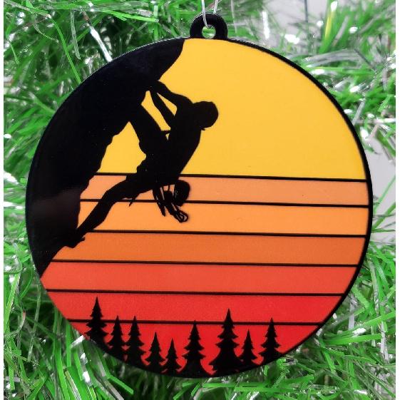 Rock Climbing Ornament