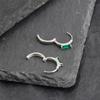 Emerald Square Ear Buckle Trendy Street Versatile Geometric Earrings Minimalist Personalized Jewelry For Unisex