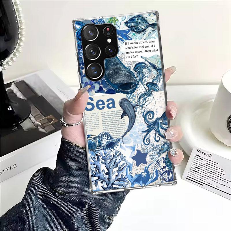 Ocean Starfish Sea Turtle Shark For Samsung Galaxy Note 20 Ultra 9 8 10 Pro Phone Case S10E S10 Lite S9 Plus S8 + S7 Edge A6 A7
