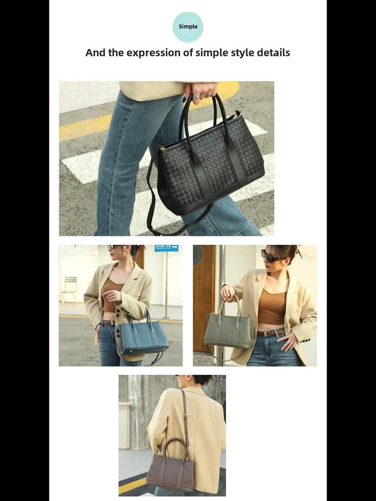 Handgewebte Umhängetasche aus echtem Schaffell für Damen mit großem Fassungsvermögen