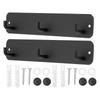CAPASTEC Set of 2 Wall-Mounted Coat Racks, Wall Hangers, Wall Hooks, 3-Row Coat Rack, Hat Rack, Entryway, Bathroom Towel Rack, Black