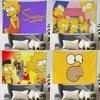 Funny SSimpson Tapestry Wall Hanging Tapestry Art Deco Blanket Curtain Hanging At Home Bedroom Living Room Decor