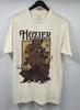 Hozier San Francisco August 10th Show Beige T-Shirt Large Raccoon