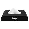 Car Badge Tissue Box Holder Leather Auto Interior Armrest Napkin Case Accessorie For Jeep Wrangler Compass Grand Cherokee JPB JK AKL1