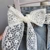 Sweet Decorative Lace Waist Belt Elegant Dress Jeans Waistband Accessories Bow Lace Belt For Women