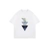 Oversized T Shirt Black Geometric Triangles Print Casual Wear