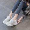 Inner Height Increase 8 Leather Little White Shoes Women, Spring and Summer New Versatile Thick-soled Muffin Casual Shoes Spring