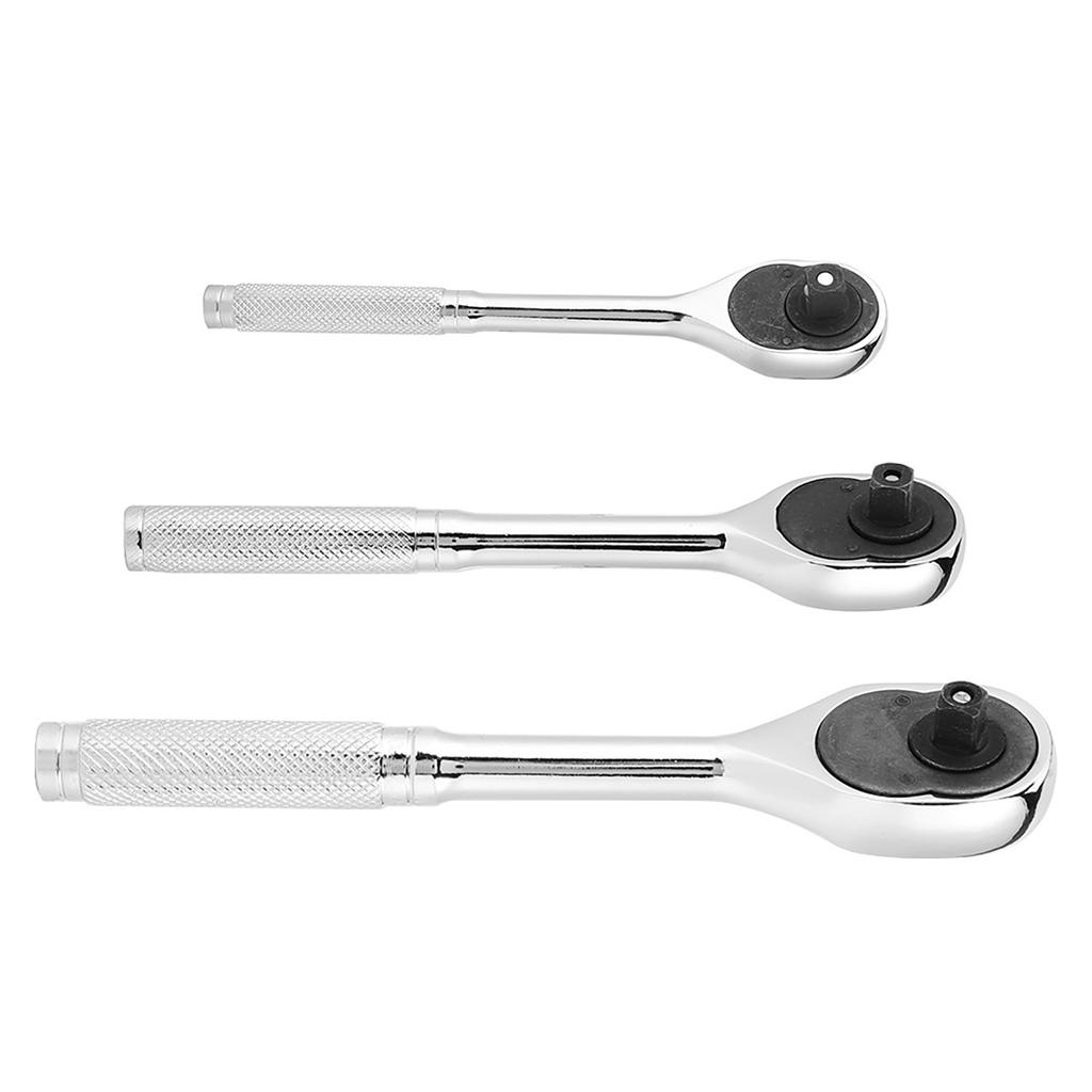 Car Quick Release Ratchet Wrench 45 Teeth Adjustable Chromed Sleeve Socket Spanner Square Head Professional Hand Tools