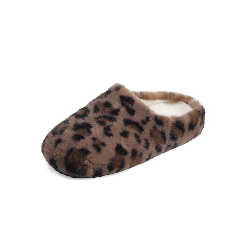 

Fashion Indoor Cotton Slippers with Soft Sole Silent Faux Suede Slippers Women and Men Anti Slip Wooden Floor Home Cotton Shoes 35 цветной печати леопарда