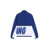 Li Ning Sports Lifestyle Series Color Block Logo Loose Jacket Unisex Jacket Deep-Blue Cream AJDR484-5