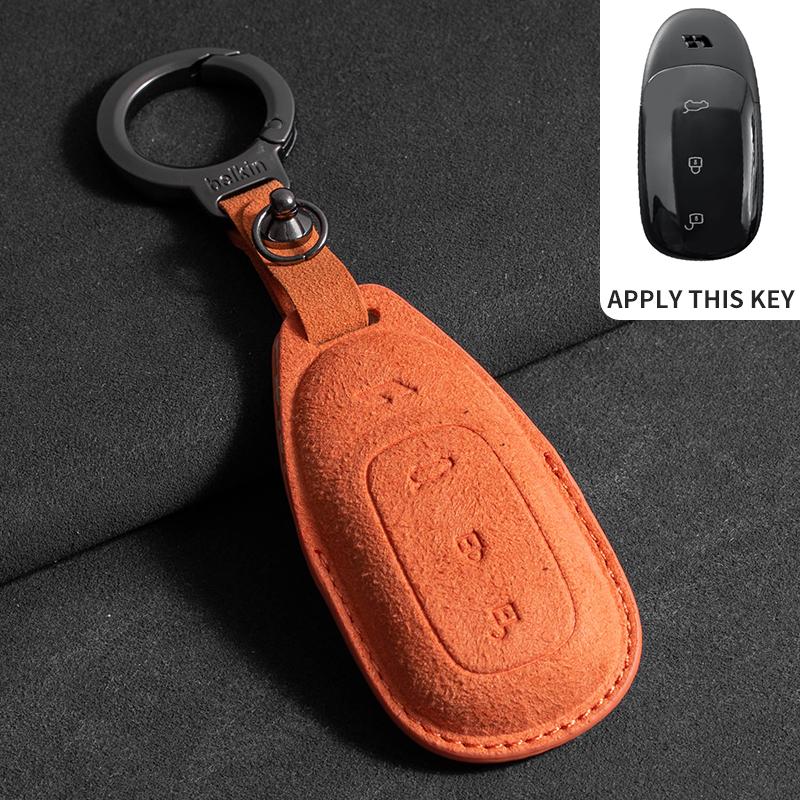 Car Smart Remote Key Case Cover Fob For LEADING IDEAL Lixiang L6 L7 L8 L9 ONE Li Auto Key Case Shell Suede Keychian Accessories
