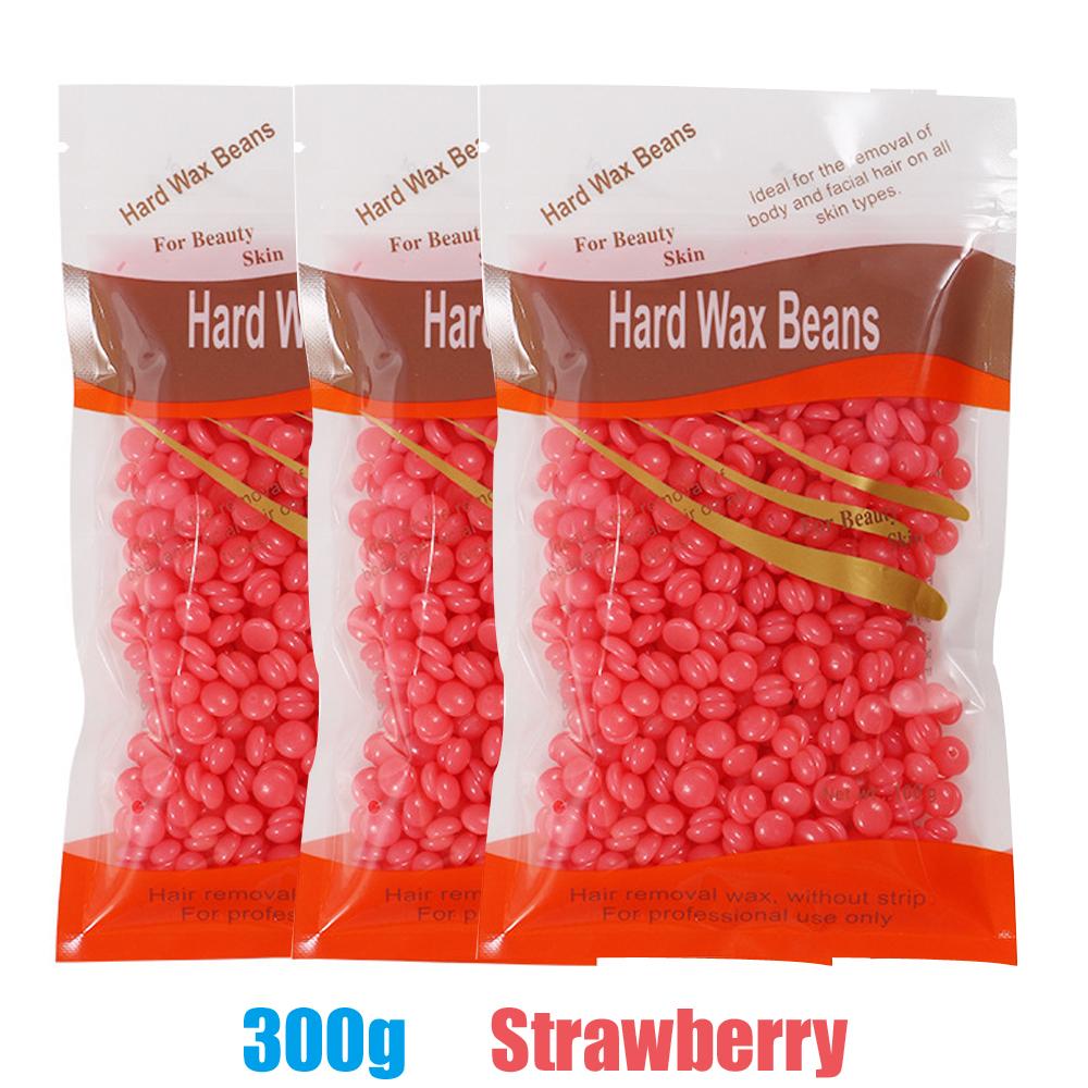 300g Pack Wax Beans Removing Bikini Face Hair Legs Arm Hard Wax Pellet Hot Film Waxing Painless Hair Remove For Women Men