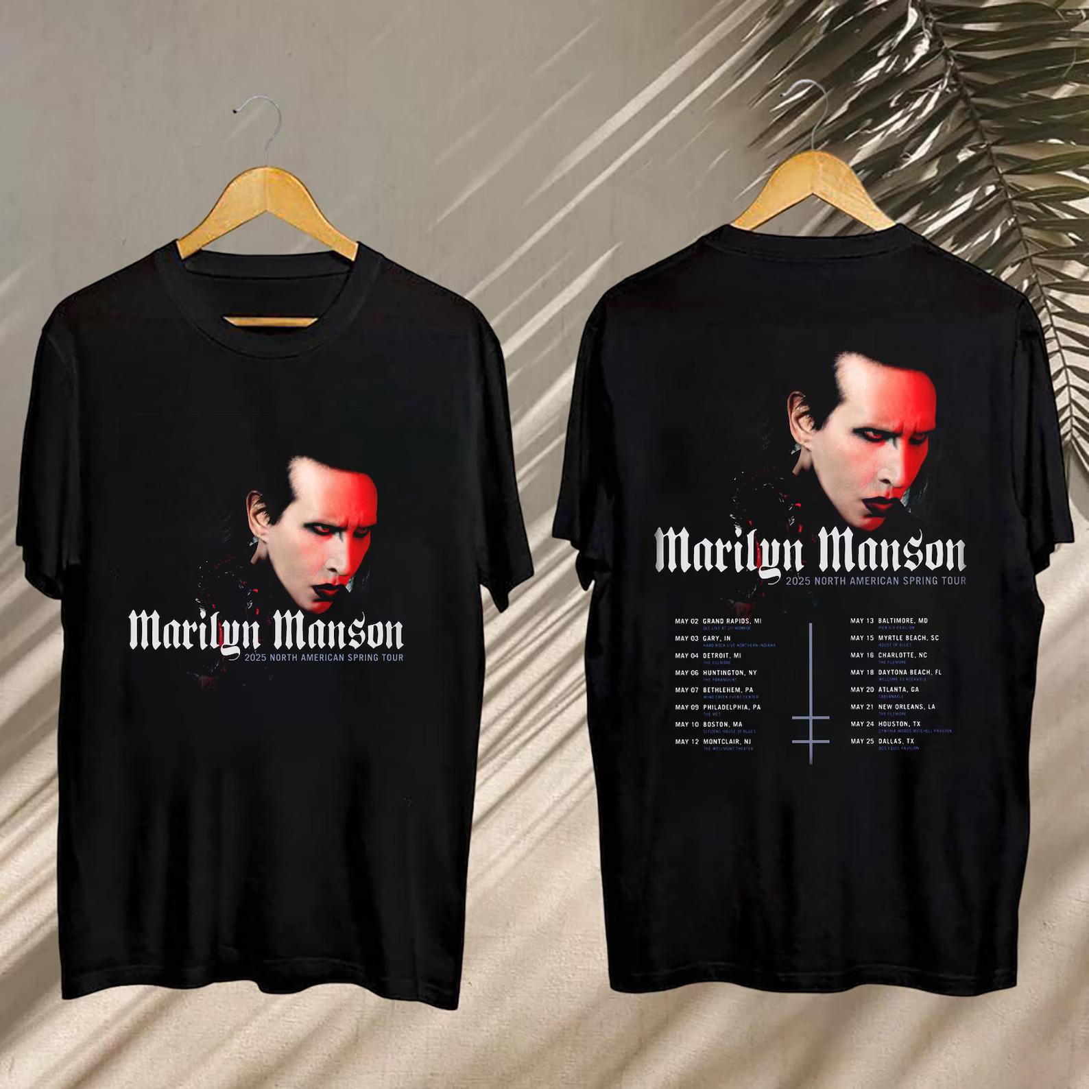 2026 Marilyn Manson North American Spring Tour Tee Marilyn Manson Spring Tour 2 S
