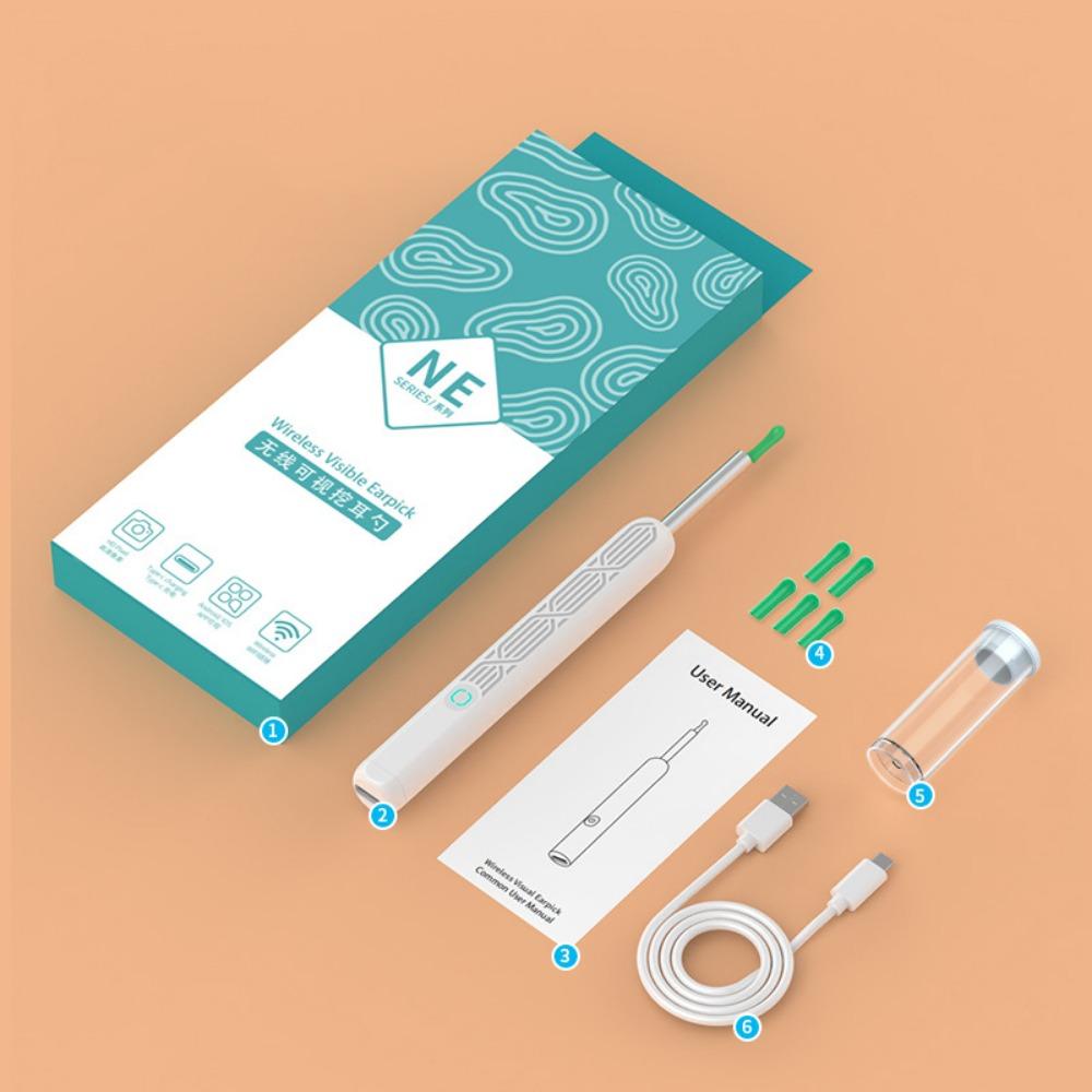 Wireless WiFi Ear Cleaner Full Set HD Camera Wireless Otoscope Ear Wax Removal Tools Home Us