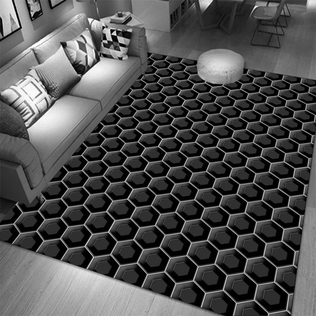 3D sūkurio iliuzijos kilimas, Kūrybingas optinis geometrinis durų kilimėlis, Abstraktaus dizaino neslystantis grindų kilimas svetainės dekoravimui