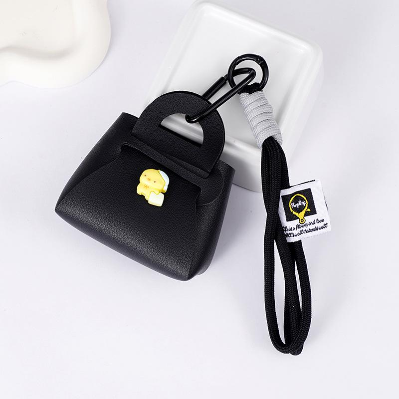 Portafoglio Mini Anatra Cartone Animato Multicolore con Portachiavi in Corda Intrecciata a Mano e Ciondolo Creativo Regalo.