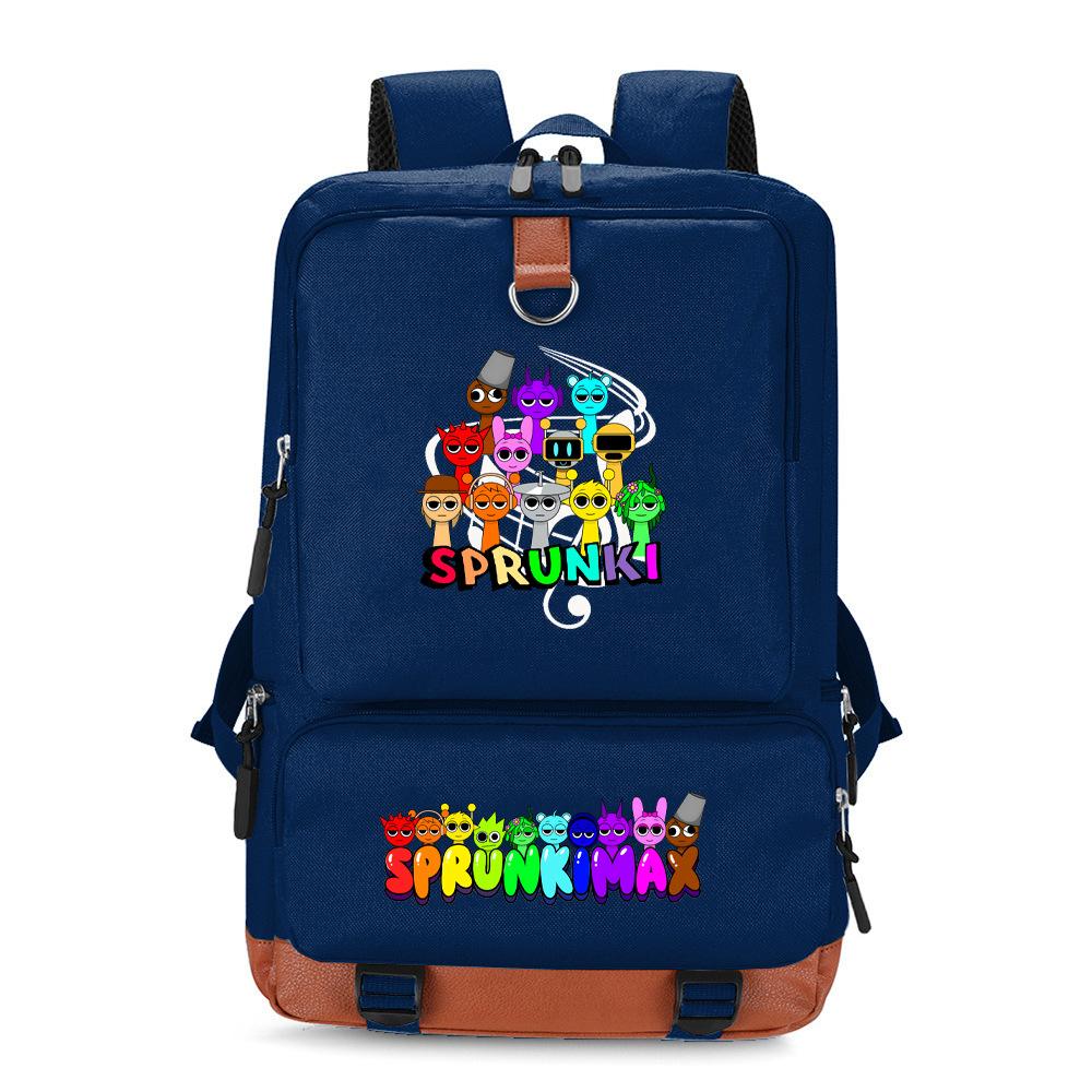 Srunki Backpack Multifunctional Large Capacity Business Backpack Lightweight Burden Reduction Primary and Secondary School Student Bag