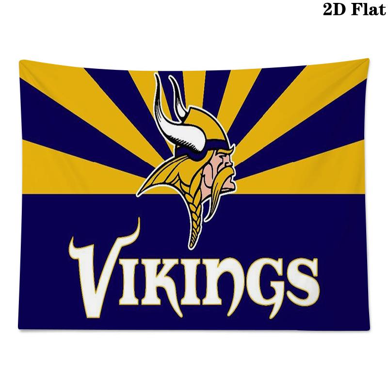Minnesota Vikings Wall Tapestry Aesthetic Wall Hanging Printed Fabric Blanket Decorative Tapestries for Bedroom Living Room Home Decor