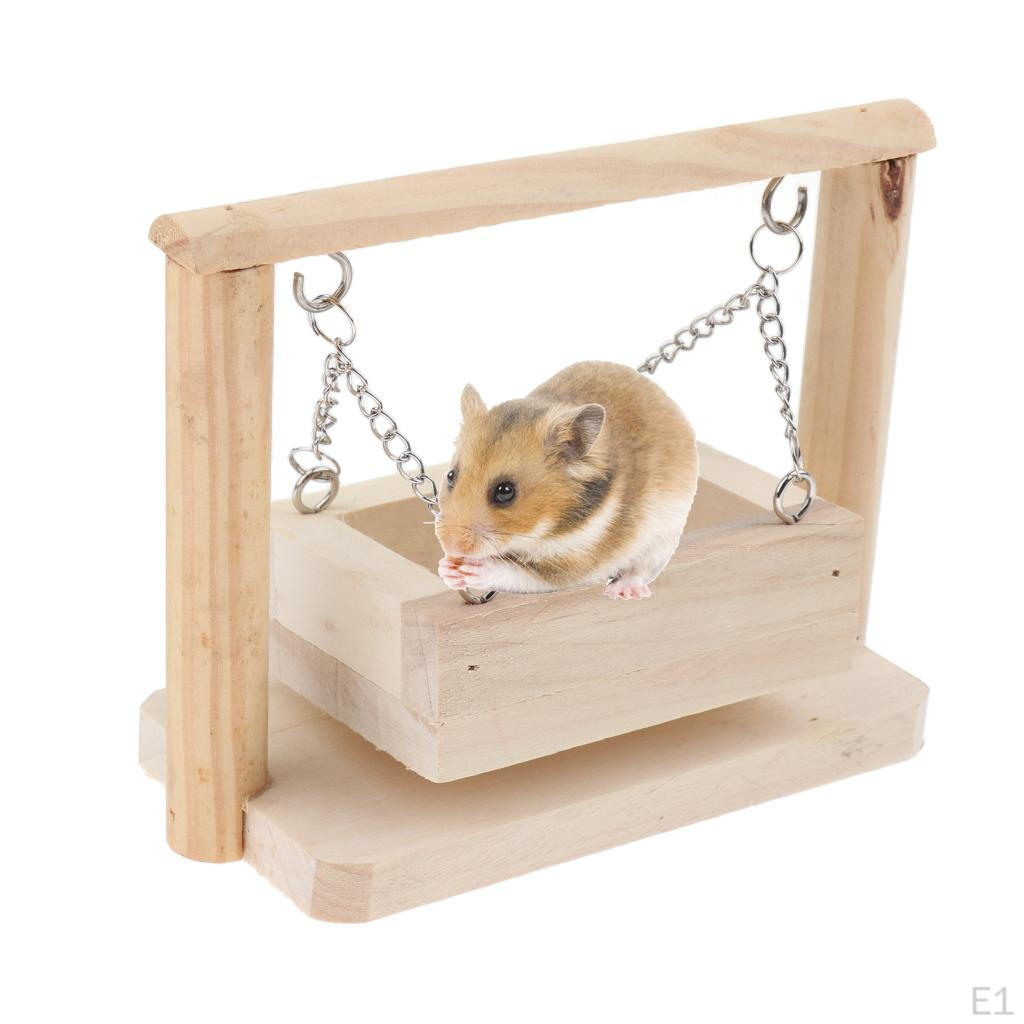 Wooden Swing Exercise Sport Toy For Small Animal Hamster Mouse Rat Gerbil