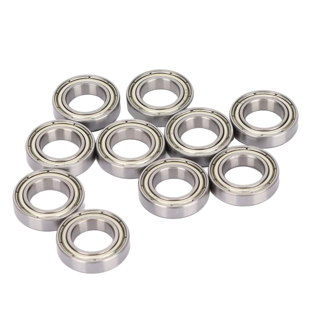 10 Pcs Deep Grooves Ball Bearing Double Shielded High Speed Low Vibration Wear Resistant Industrial Bearings