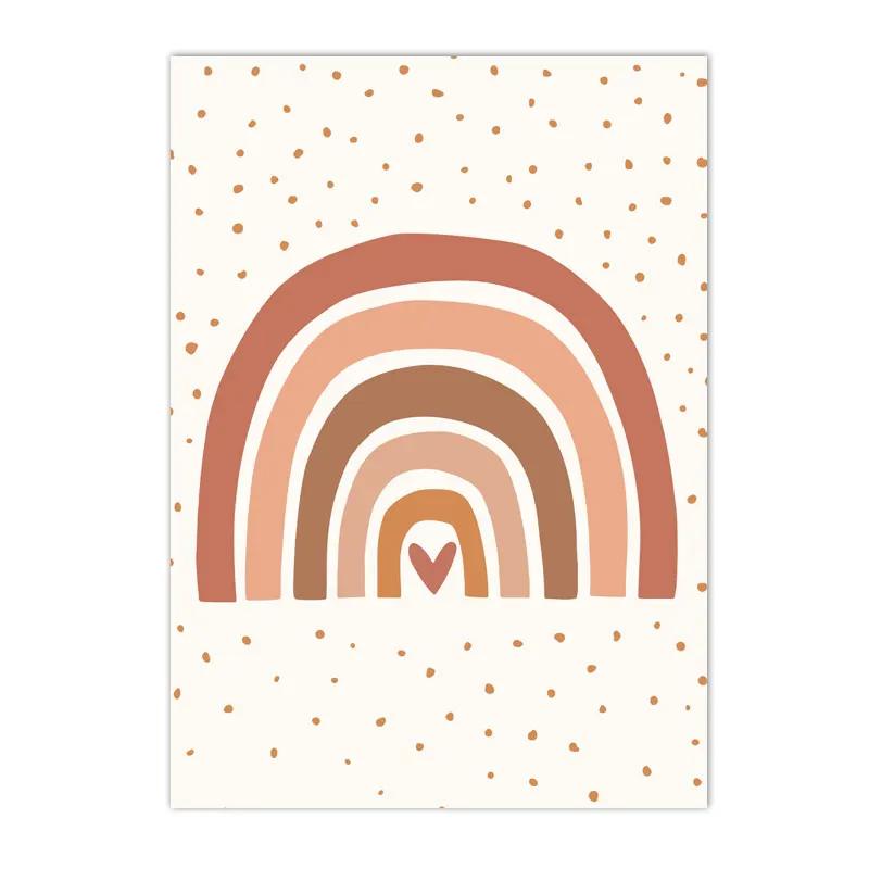 

Бохо Радуга Облако Луна Солнце Сердце Постеры и Принты Скандинавское Искусство для Стен Детской Комнаты Картины Декор Дома Холст 8X12inch 20x30cm