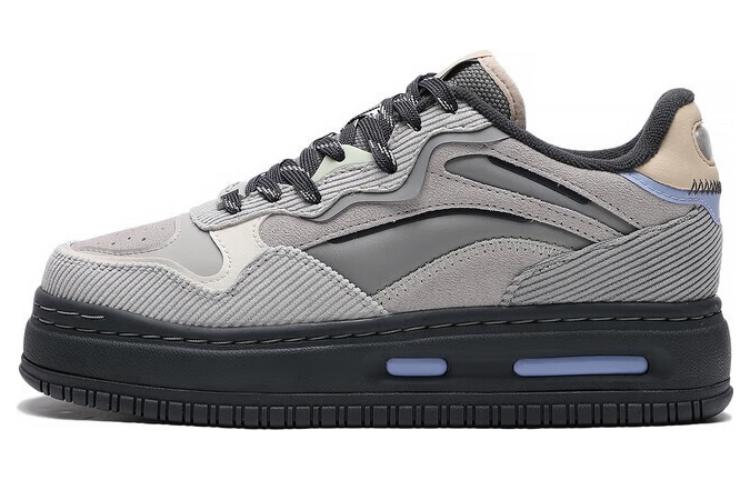 Li Ning Future C1 Abrasion Resistant Breathable Abrasion Resistant Breathable Low top Skateboard Shoes Women s Gray AGCT028-8 37