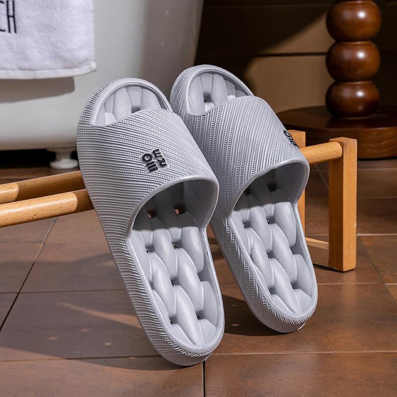 Summer water leakage cool slippers women quick drying non-slip bathroom bath home slippers men wear sandals outside