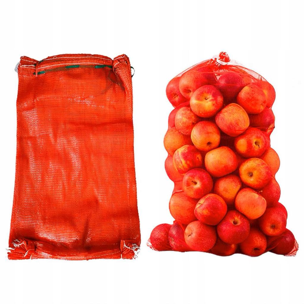 Rosfix Worek Raszlowy Czerwony 60x90 cm – Wytrzymałość 30-35 kg | 100 Sztuk | Ekologiczne i Przewiewne Zastosowanie