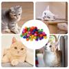 100PCS Sparkly Glitter Tinsel Pompom Balls Small Pompom Ball Cat Toys 1.5cm DIY Pompones Craft Handmade Decoration Supplies