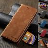 Thin Suede Leather Wallet Case for iPhone 11 12 13 14 15 16 17 Pro Max Plus Flip Cover Strong Magnet