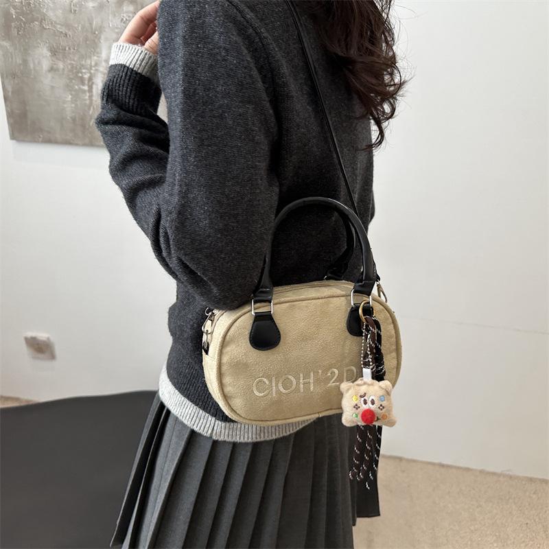 Women's Deerskin Suede Handbag - Vintage Bowling Crossbody Bag 2025 Trend