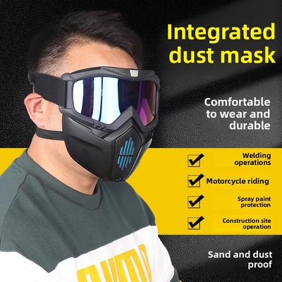 Hochauflösende Industrielle Polier-Sprühfarbe Anti-Beschlag Vollgesichts-Staubmaske Schutzbrille Spritzschutz Sandstaubmaske