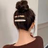 Exquisite Acetate Print Checkered Hair Comb Hairpin Vintage Side Hair Clip Hairgrip Fashion Hair Accessories For Women Headdress