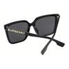 Burberry Logo Embellishment Square Sunglasses Unisex Couple Black